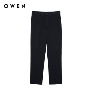 Owen - Quần tây Regular Fit Tăng đơ QRT263048 màu Đen chất liệu Nano