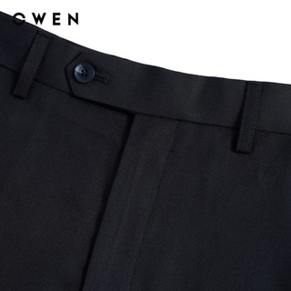 Owen - Quần tây Regular Fit Tăng đơ QRT263048 màu Đen chất liệu Nano