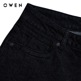 Owen - Quần jeans Regular Fit QJR263088 màu Đen chất liệu Cotton Spandex 99/1