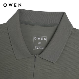 Owen - Áo polo Regular Fit APV262055 màu Rêu chất liệu Nylon spandex