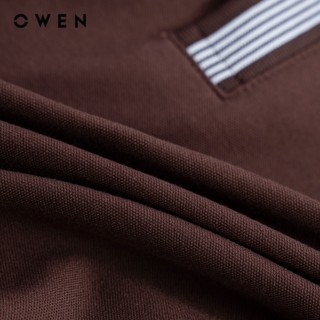 Owen - Áo polo Body Fit APV262028 màu Nâu đậm chất liệu CVC Spandex