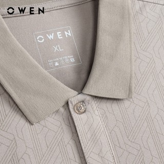 Owen - Áo polo Body Fit APV262040 màu Xám chất liệu CVC Spandex