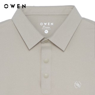 Owen - Áo polo Regular Fit APV262064 màu Be đậm chất liệu Paper