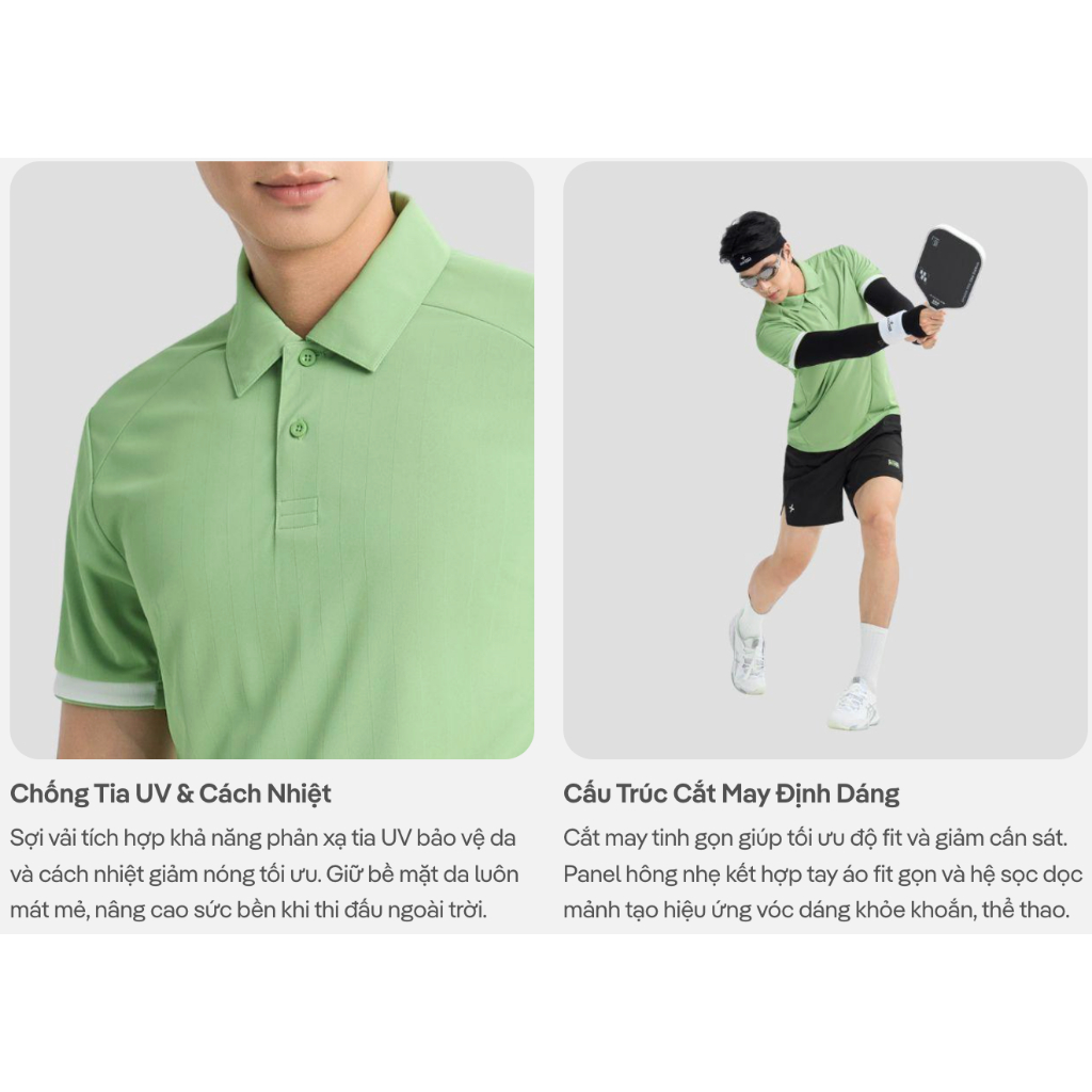 [TẶNG SRM OXY][MỚI]Áo Polo thể thao nam Pickleball ZeroMark không để lại vệt mồ hôi, Thoải mái vận động Coolmate