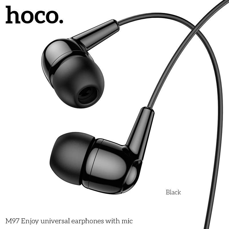 Tai Nghe Có Dây Hoco M97 Enjoy Universal Jack 3.5mm Có Mic Âm Bass Mạnh Tương Thích Android iPhone