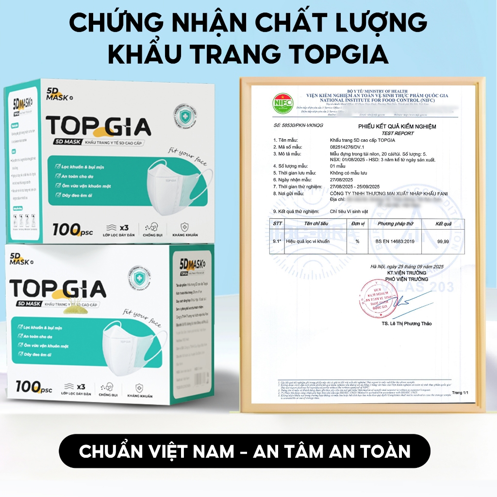[CHỐNG BỤI MỊN-SIÊU THOÁNG KHÍ] Khẩu trang 5D cải tiến TopGia an toàn, thoáng khí, ngăn bụi mịn