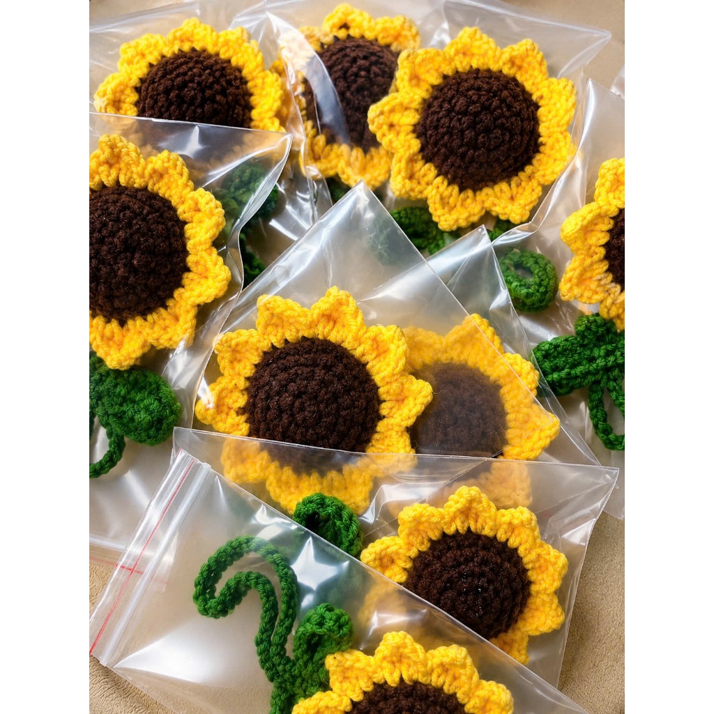 Móc khóa hoa cúc hoa hướng dương móc khóa handmade đồ thủ công quà tặng