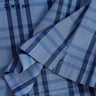 Owen - Áo sơ mi ngắn tay Body Fit AB263004NT màu Xanh tím than chất liệu Bamboo poly