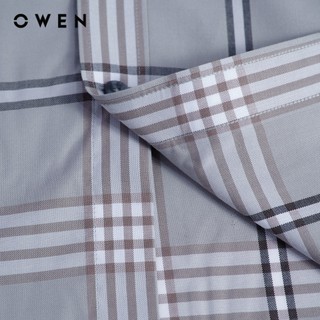 Owen - Áo sơ mi ngắn tay Body Fit AB260098NT màu Xám chất liệu Bamboo poly