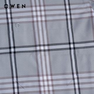 Owen - Áo sơ mi ngắn tay Body Fit AB260098NT màu Xám chất liệu Bamboo poly