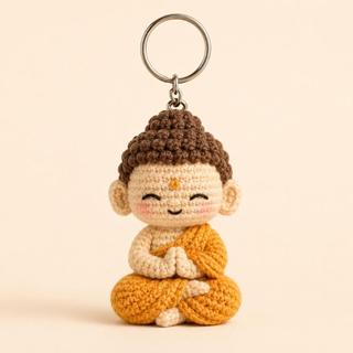Móc Khóa Len Lendo Phật Khoảng 9cm đến 12cm Handmade Amigurumi Quà Tặng Phụ Kiện Balo Móc Chìa Khóa