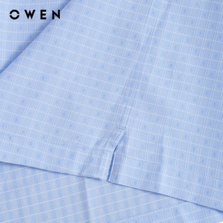 Owen - Áo sơ mi ngắn tay Plus size AF260121NT màu Xanh nhạt chất liệu Nano