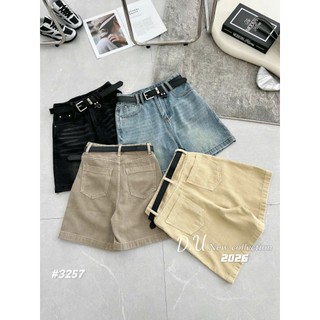 Quần Sooc Jean Lửng Kèm Đai Basic QCCC Cao Cấp