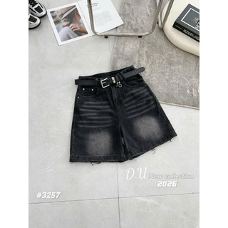 Quần Sooc Jean Lửng Kèm Đai Basic QCCC Cao Cấp