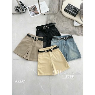Quần Sooc Jean Lửng Kèm Đai Basic QCCC Cao Cấp