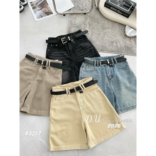 Quần Sooc Jean Lửng Kèm Đai Basic QCCC Cao Cấp