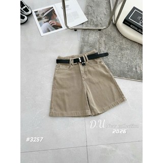 Quần Sooc Jean Lửng Kèm Đai Basic QCCC Cao Cấp