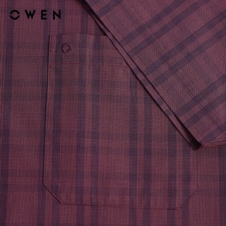 Owen - Áo sơ mi ngắn tay Regular Fit AR263006NT màu Tím chất liệu Bamboo poly