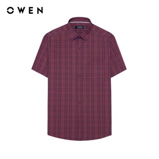Owen - Áo sơ mi ngắn tay Regular Fit AR263006NT màu Tím chất liệu Bamboo poly