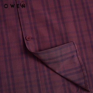 Owen - Áo sơ mi ngắn tay Regular Fit AR263006NT màu Tím chất liệu Bamboo poly