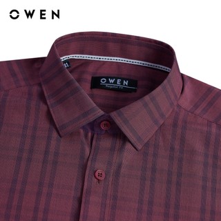Owen - Áo sơ mi ngắn tay Regular Fit AR263006NT màu Tím chất liệu Bamboo poly