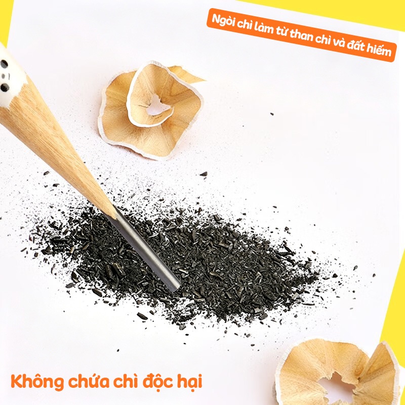 Bút Chì Cho Học Sinh Văn Phòng Học Tập Kèm Tẩy Luyện Chữ HB, Gỗ Tự Nhiên, Đầu Tẩy Dễ Thương, Set 30-100 Cây, Giá Siêu Rẻ