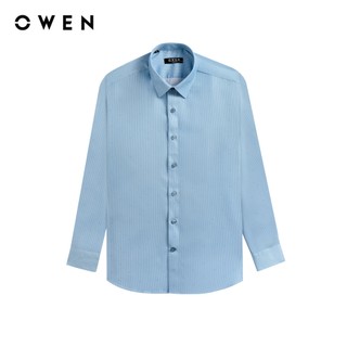 Owen - Áo sơ mi dài tay Slim Fit AS260029D màu Xanh chất liệu Bamboo spandex