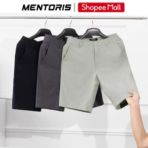 Quần Short Nam MENTORIS Vải Kaki Cao Cấp, Form Đứng Chỉn Chu, Phong Cách Lịch Sự, Bản Giới Hạn MKS