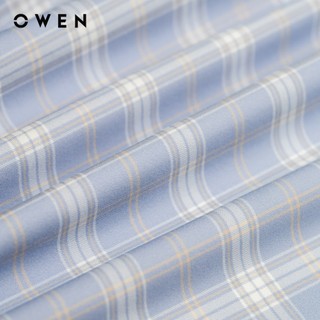 Owen - Áo sơ mi ngắn tay Body Fit AB260047NT màu Xanh nhạt chất liệu Knit cao cấp