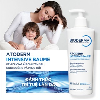 Kem dưỡng ẩm chuyên sâu cho da rất khô và viêm da cơ địa Bioderma Atoderm Intensive Baume - 500ml