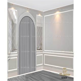 Background livestream 3D 5D cao cấp TS Decor, phông livestream hiện đại có chiều sâu, decor studio sang trọng