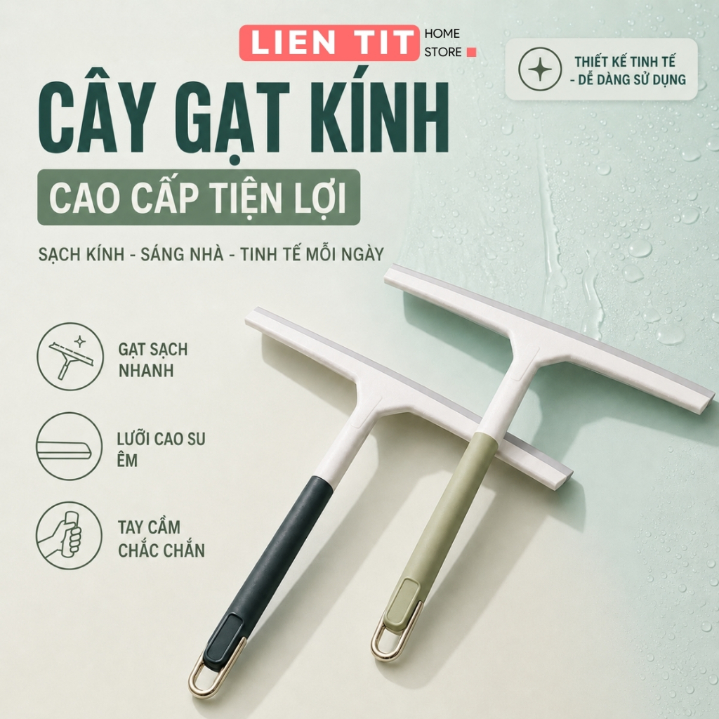Cây Gạt Kính Cầm Tay Nhỏ Gọn, Chổi Gạt Nước Mini Tiện Lợi