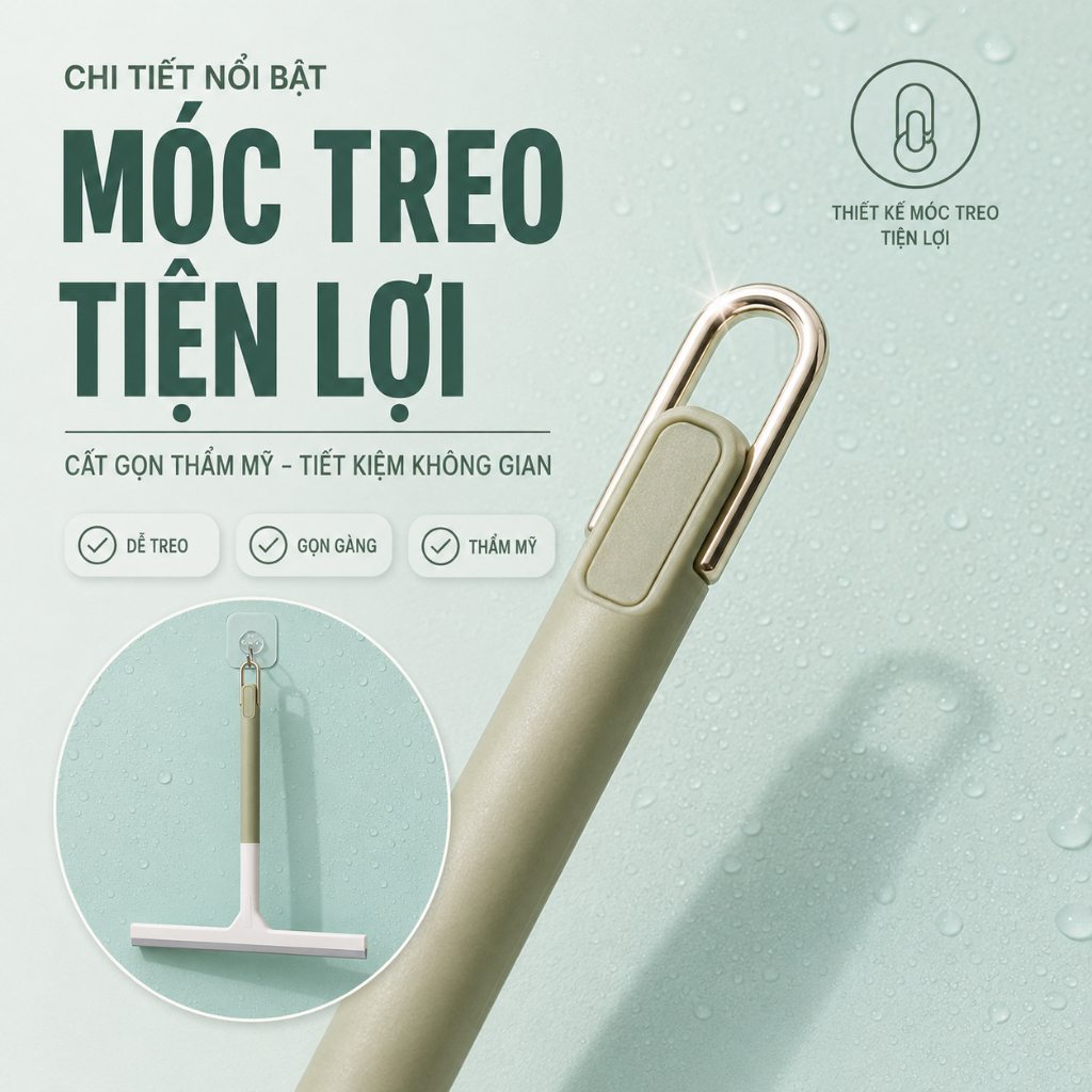 Cây Gạt Kính Cầm Tay Nhỏ Gọn, Chổi Gạt Nước Mini Tiện Lợi