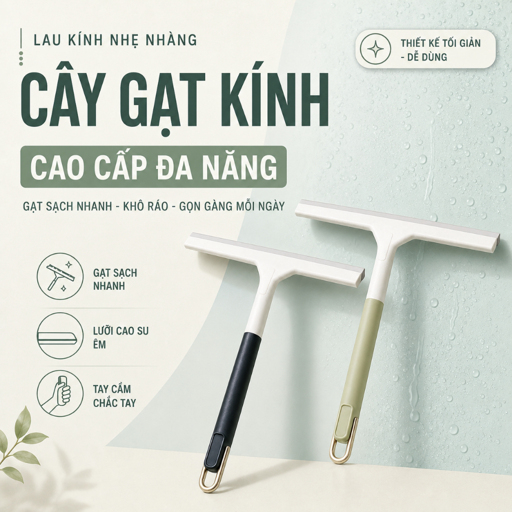 Cây Gạt Kính Cầm Tay Nhỏ Gọn, Chổi Gạt Nước Mini Tiện Lợi