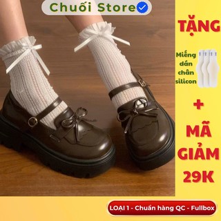 Giày Oxford nữ da PU tổng hợp dệt vải đế cao su trẻ trung tinh tế thời trang tiểu thư