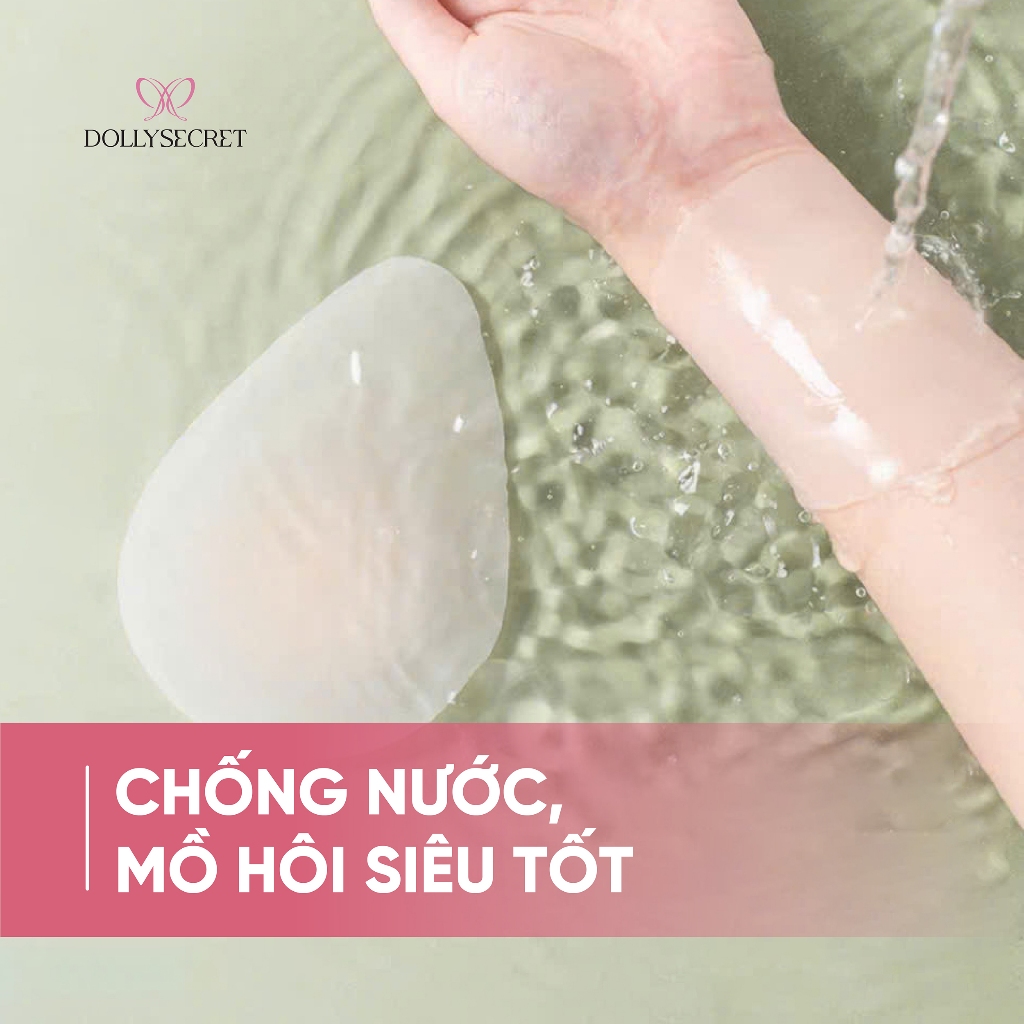 [BS] Miếng Dán Thiết Kế Giọt Nước Không Lộ Viền Nâng Ngực DOLLYSECRET Tái Sử Dụng Nhiều Lần D17