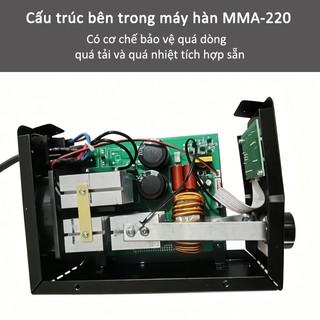 Máy Hàn điện MMA-220, 220V, máy hàn cầm tay nhỏ gọn gia đình, phù hợp cho người mới, bảo hành 1 năm