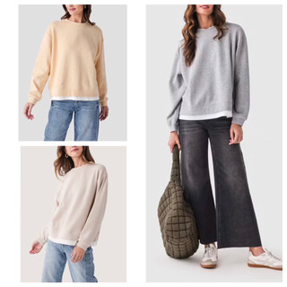 Áo sweater thun cotton dầy dặn mềm mịn dư xịn By tog€th€
