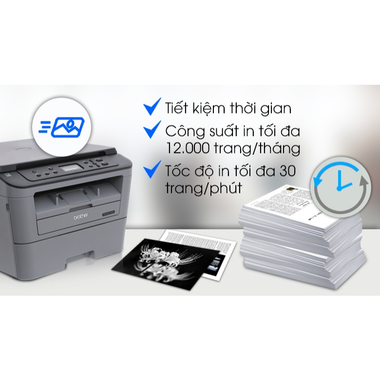 Máy in laser đa năng Brother DCP-L2520D (In/Scan/Copy) - Tốc độ in 30 ppm - In đảo mặt tự động