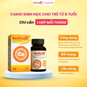 Canxi Bestical X (60 viên) - Bổ sung Canxi, Vitamin D3, K2 hỗ trợ xương răng chắc khỏe, phát triển chiều cao cho trẻ