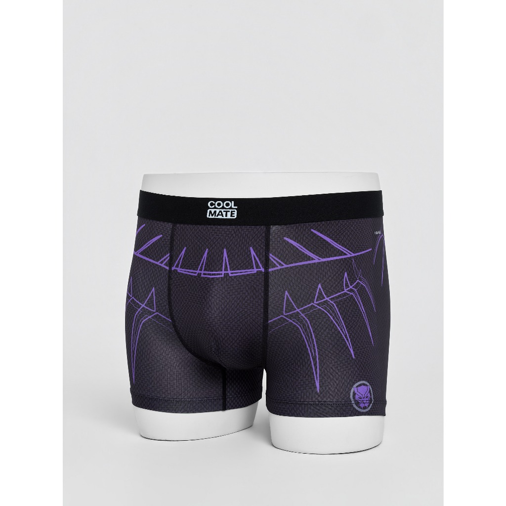 [MUA 4 GIẢM 20%][BST MARVEL]Quần lót nam Trunk Black Panther, Quần sịp chiến binh báo đen mềm mại Coolmate