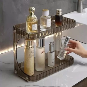 Khay Đựng Mỹ Phẩm Đồ Trang Điểm Để Bàn Trong Suốt, Kệ đựng son đựng bút tiện lợi