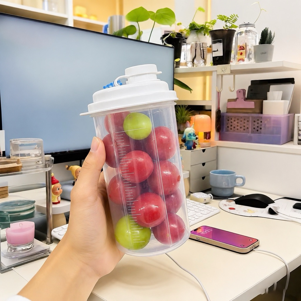 Set 3 Bình Nhựa Có Chia Vạch, Bình Đựng Đồ Đa Năng, Bình Pha Chế Tiện Lợi