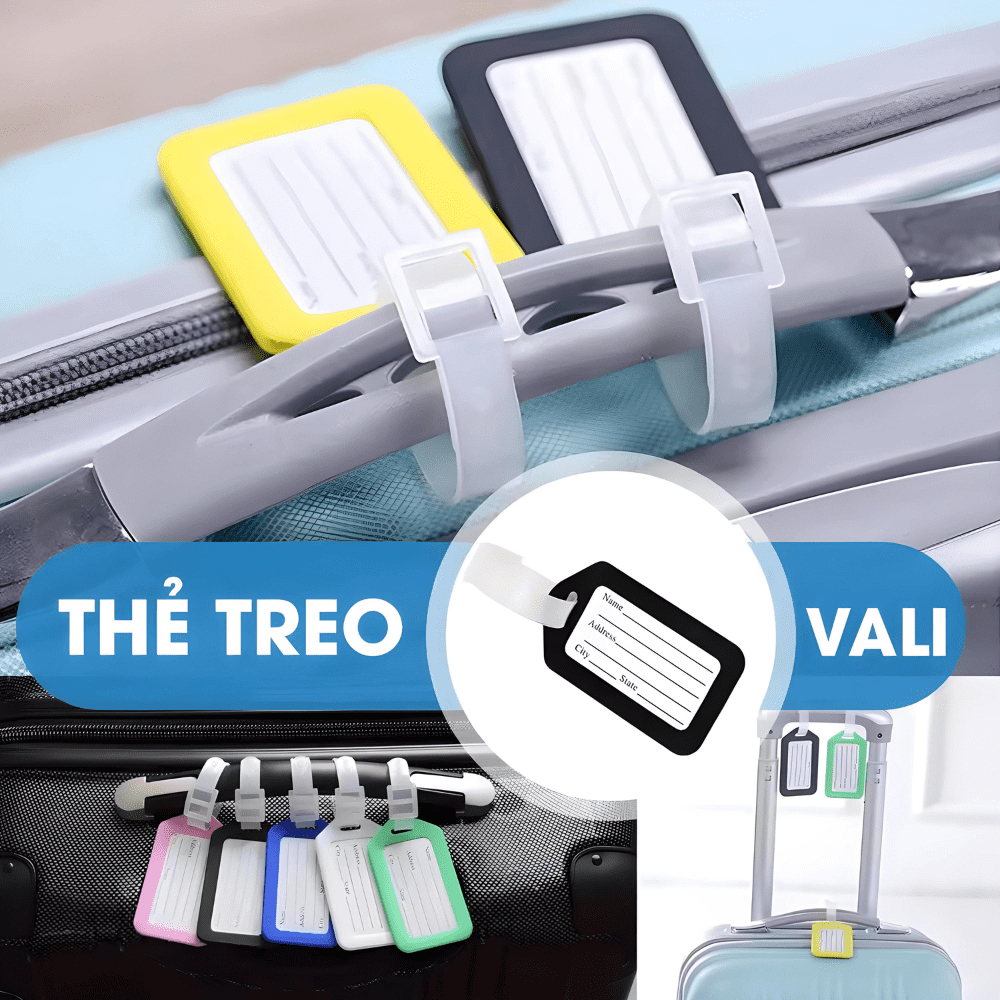 Thẻ Tên Treo Vali Hành Lý Nhiều Màu Sắc Nổi Bật Thiết Kế Nhỏ Gọn Tiện Lợi Đánh Dấu Hành Lý Thông Tin Cá Nhân