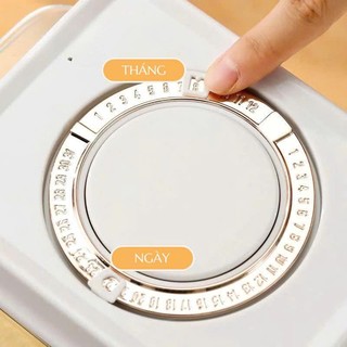 Hộp đựng hạt bột cà phê, sữa, thực phẩm khô, chống ẩm, bằng nhựa trong suốt, kèm thìa và thanh gạt