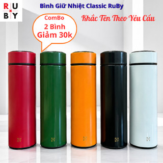 Bình Giữ Nhiệt 500ml Classic RuBy Nhiều Màu Sắc Inox 304 Giữ Nóng-Lạnh 10-12H Phù Hợp Với Mọi Người