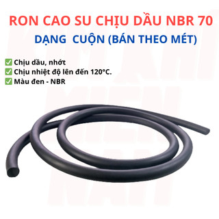 [Túi 3M - 5M] Dây Ron Cao Su Chịu Dầu NBR Tròn Đặc (Dày 2mm - 10mm) - Gioăng Cao Su Làm Kín Nắp Máy, Chống Rò Rỉ