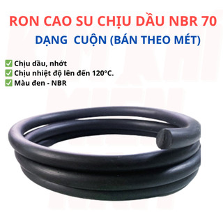 [Túi 3M - 5M] Dây Ron Cao Su Chịu Dầu NBR Tròn Đặc (Dày 2mm - 10mm) - Gioăng Cao Su Làm Kín Nắp Máy, Chống Rò Rỉ