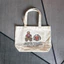 Túi Tote canvas mini khỉ baby cute , trang trí