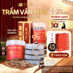 Trầm Vân Mây THƯỢNG HẠNG Liên Hoa (Tiểu - Đại) | Nhang Vân Mây Sạch | Tự Nhiên | Phong Thủy